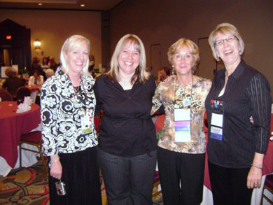 Moonlight & Magnolias:  Margie Lawson (presenter), Wanda Ottewell (Harlequin), Susan, Lynne Marshall (writer)