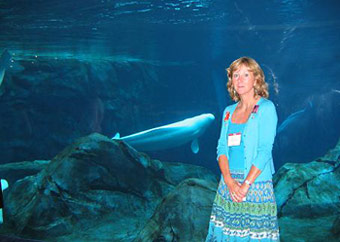 Susan at the Atlanta aquarium