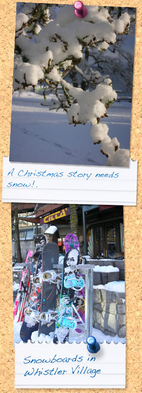 winter images of snow and snowboards